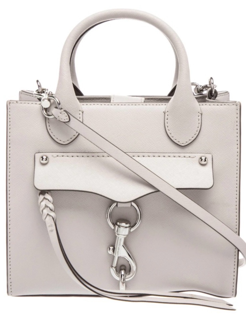 Rebecca Minkoff Mini Satchel in Light Gray Leather
